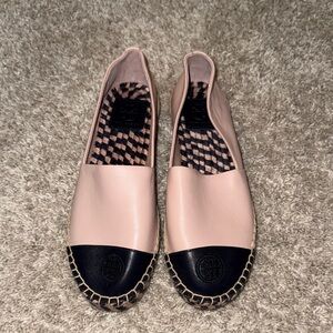 Tory Burch Chic Two-Tone Espadrilles - pink and navy